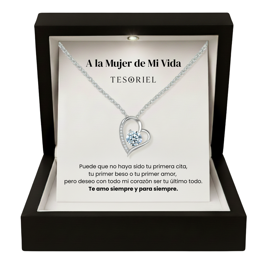 Colgante Corazón Eterno Para Mi Mujer/Novia (Con Carta Dedicatoria a Escoger)