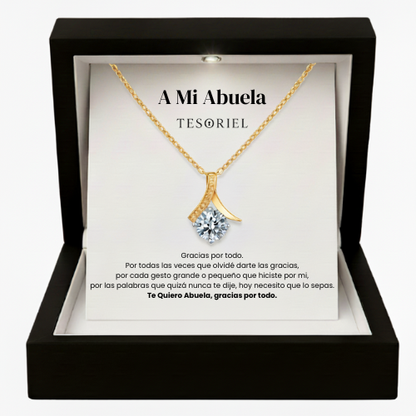 Colgante Flor del Alma Oro 18k Para Mi Madre/Abuela (Con Carta Dedicatoria a Escoger)