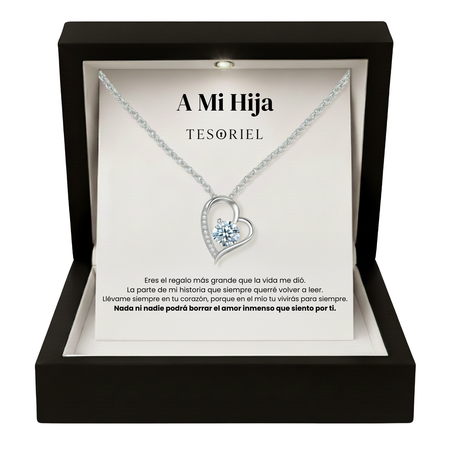 Colgante Corazón Eterno Para Mi Hija (Con Carta Dedicatoria a Escoger)
