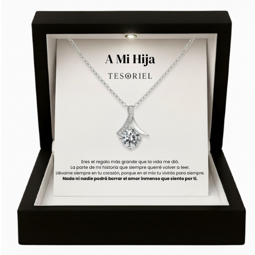 Colgante Flor del Alma Para Mi Hija (Con Carta Dedicatoria a Escoger)