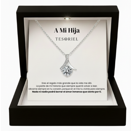 Colgante Flor del Alma Para Mi Hija (Con Carta Dedicatoria a Escoger)