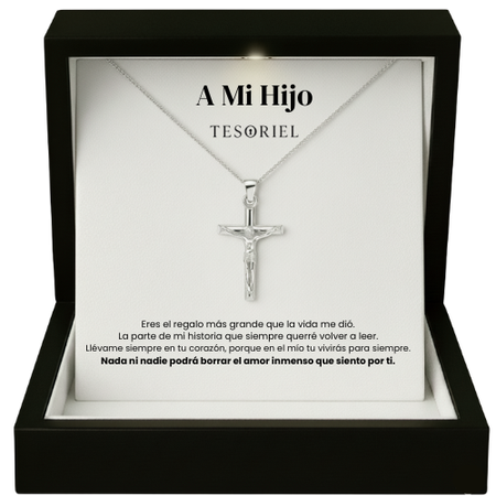 Colgante Cruz Para Mi Hijo (Con Carta Dedicatoria a Escoger)