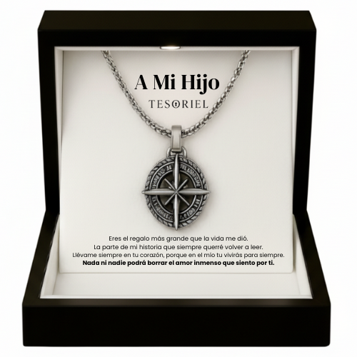 Colgante Estrella del Norte Para Mi Hijo (Con Carta Dedicatoria a Escoger)