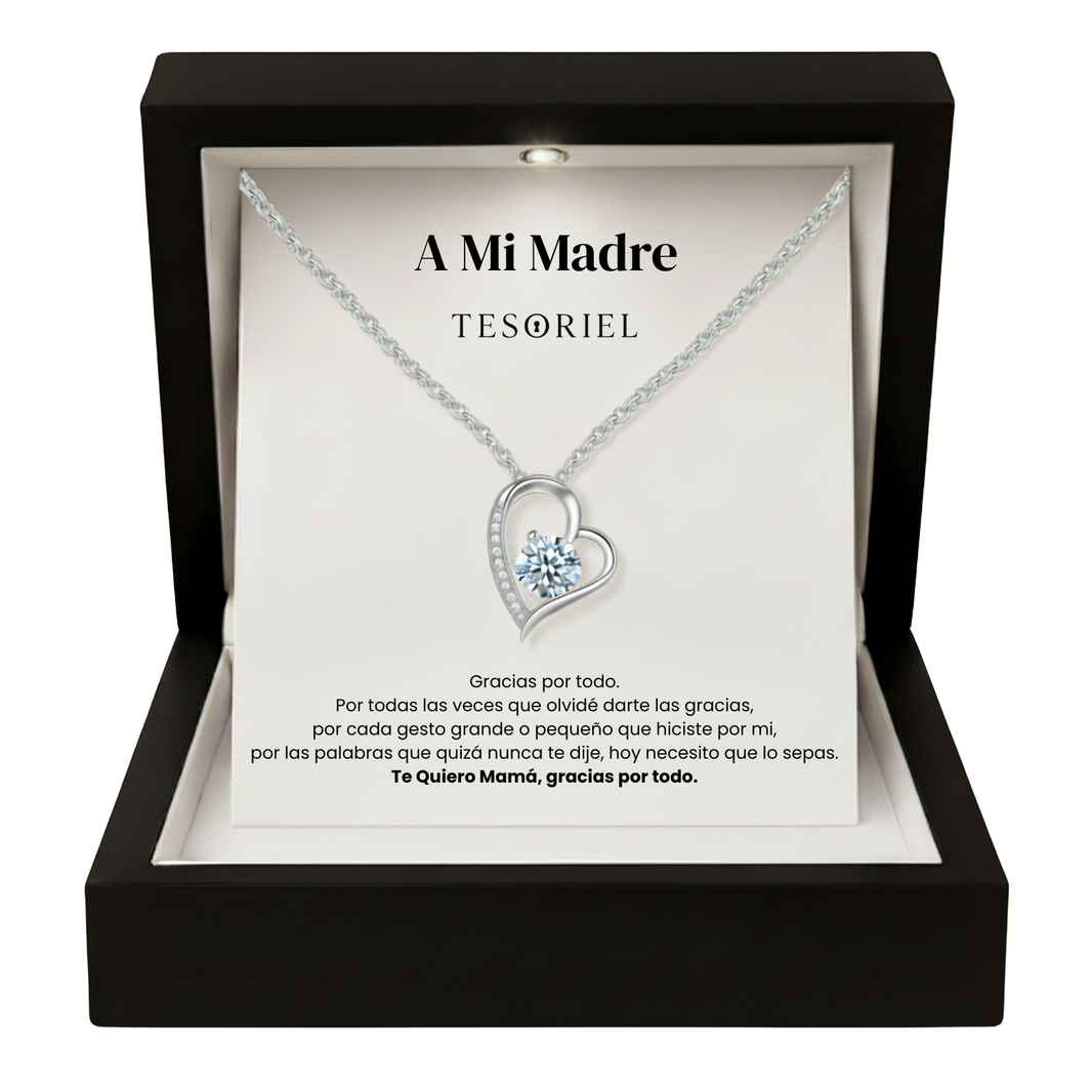 Colgante Corazón Eterno Para Mi Madre/Abuela (Con Carta Dedicatoria a Escoger)