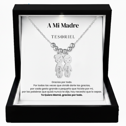 Colgante Descendientes Para Mi Madre/Abuela (Con Carta Dedicatoria a Escoger)