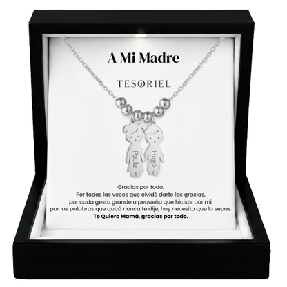 Colgante Descendientes Para Mi Madre/Abuela (Con Carta Dedicatoria a Escoger)