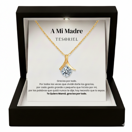 Colgante Flor del Alma Oro 18k Para Mi Madre/Abuela (Con Carta Dedicatoria a Escoger)