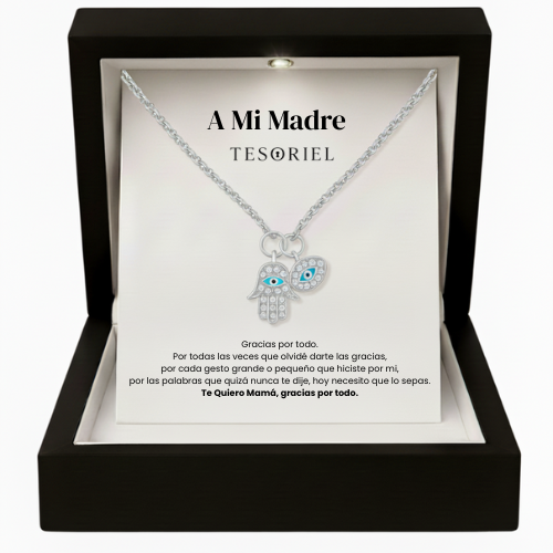 Colgante Mano de Fátima Para Mi Madre/Abuela (Con Carta Dedicatoria a Escoger)