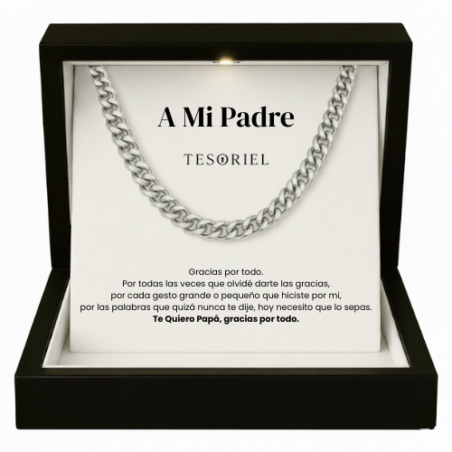 Cadena Cubana Para Mi Padre/Abuelo (Con Carta Dedicatoria a Escoger)