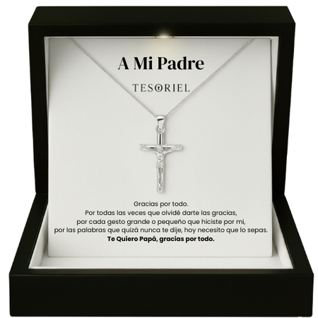 Colgante Cruz Para Mi Padre/Abuelo (Con Carta Dedicatoria a Escoger)