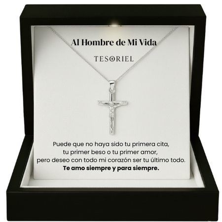 Colgante Cruz Para Mi Hombre/Novio (Con Carta Dedicatoria a Escoger)