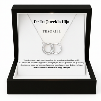 Colgante Aros Entrelazados Para Mi Madre/Abuela (Con Carta Dedicatoria a Escoger)