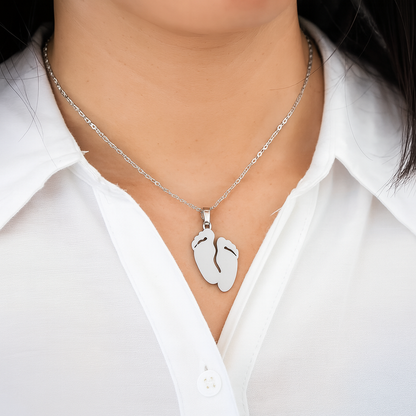 Caja de Rosa | Collar Huellitas Personalizable