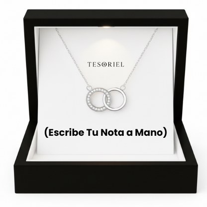 Colgante Aros Entrelazados Para Mi Hija (Con Carta Dedicatoria a Escoger)