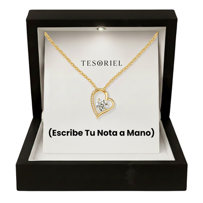 Colgante Corazón Eterno Oro 18k Para Mi Madre/Abuela (Con Carta Dedicatoria a Escoger)