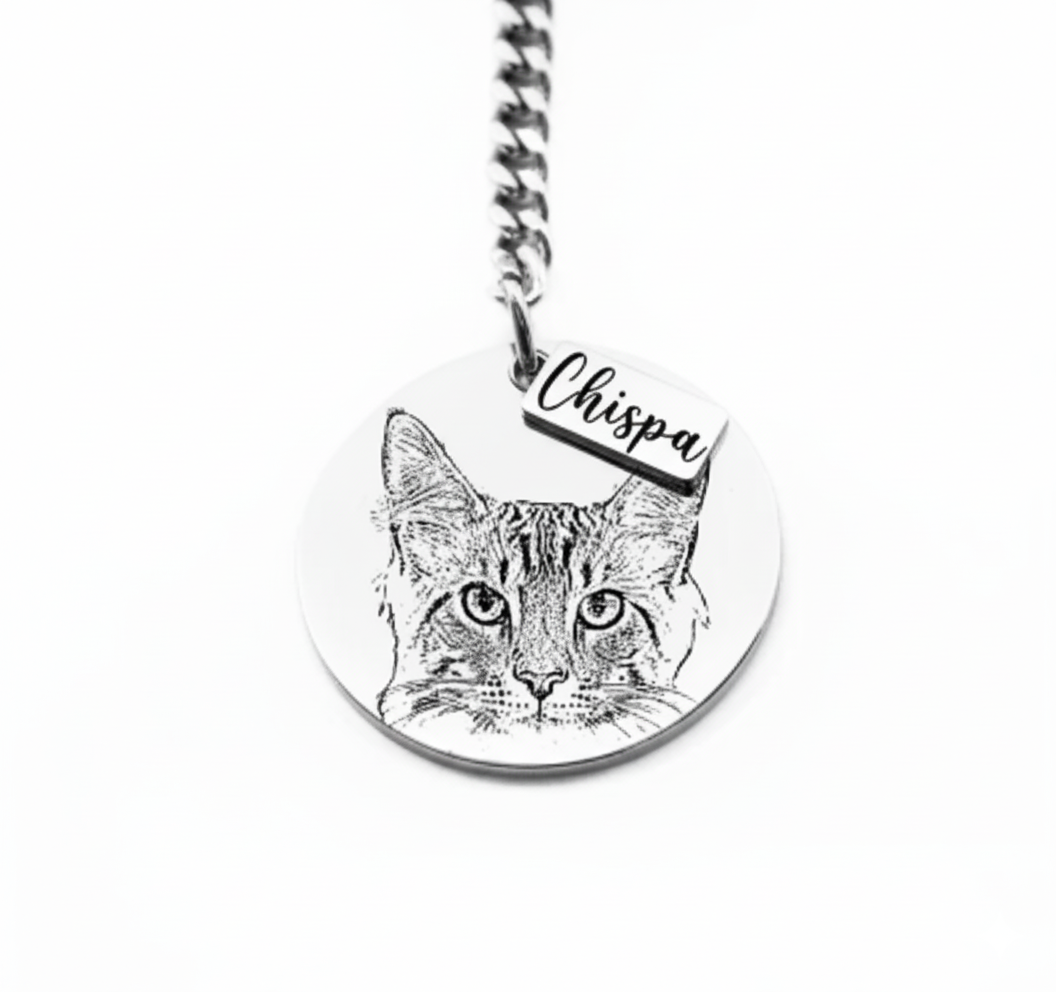 Llavero Personalizable - Gato Silueta