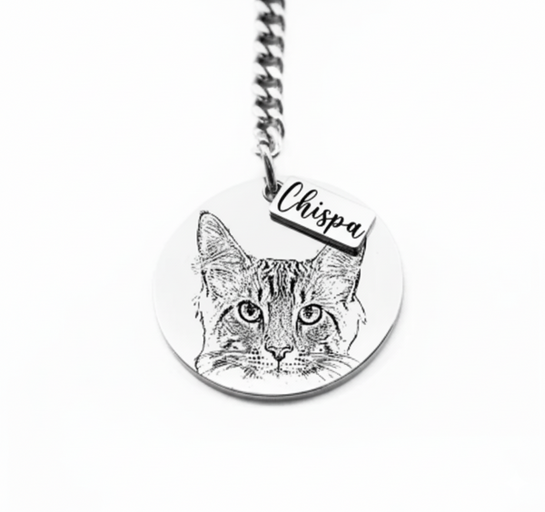 Llavero Personalizable - Gato Silueta