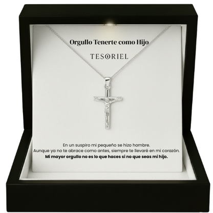 Colgante Cruz Para Mi Hijo (Con Carta Dedicatoria a Escoger)
