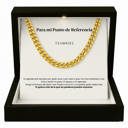 Cadena Cubana Oro 18k Para Mi Padre/Abuelo (Con Carta Dedicatoria a Escoger)