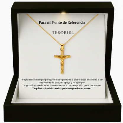 Colgante Cruz Oro 18k Para Mi Padre/Abuelo (Con Carta Dedicatoria a Escoger)
